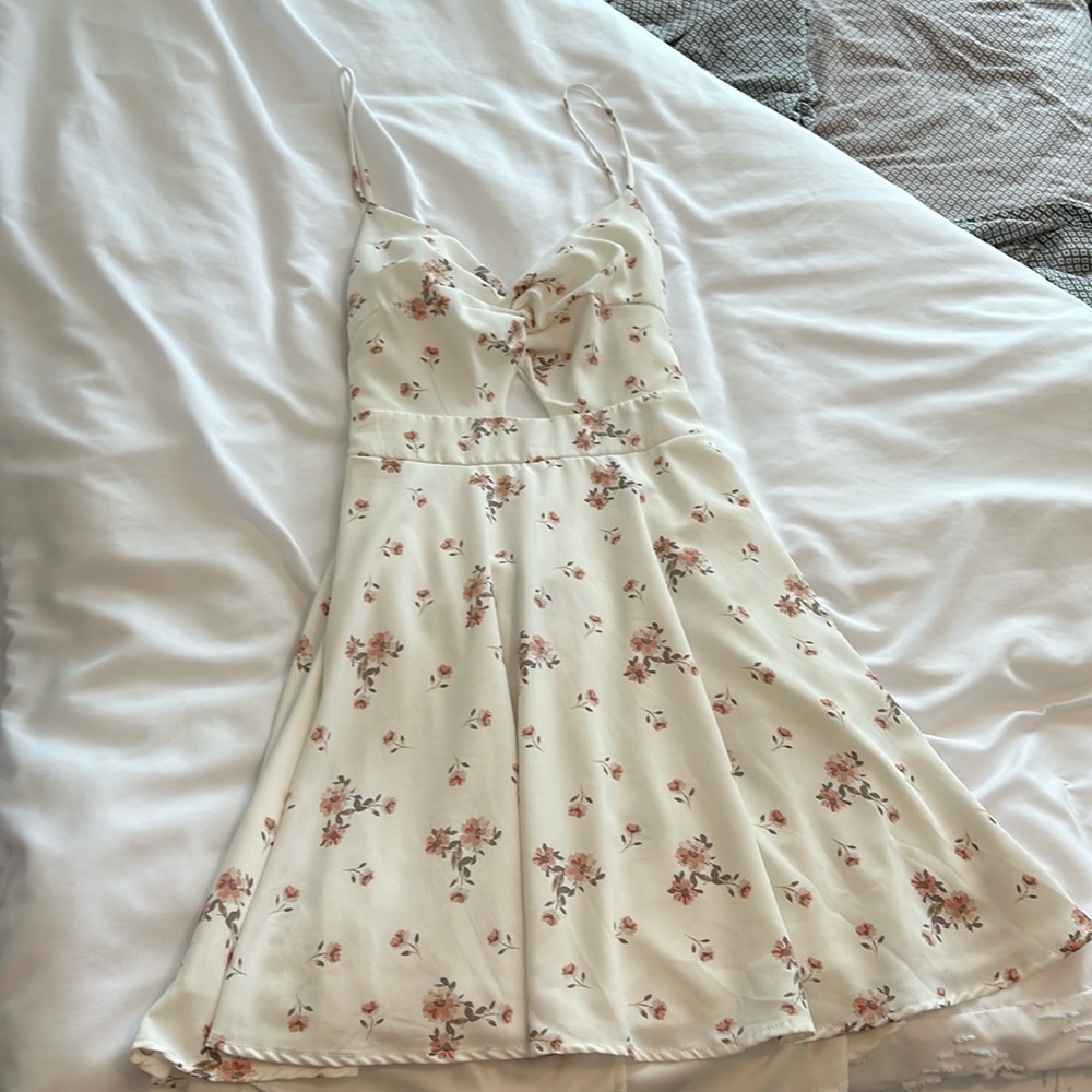 WINDSOR white with pink flowers size small sundress. worn once